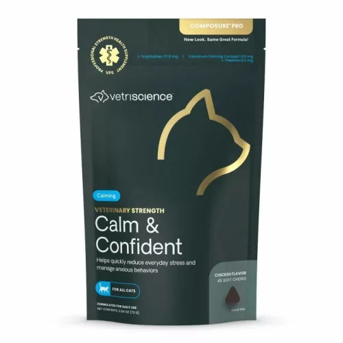 Vet Strength Calm & Confident Chew für Katzen Huhn-Geschmack - 45 Stück