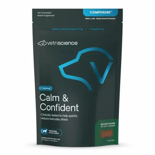 Calm & Confident Chews für Hunde mit Bacon-Geschmack - 60 Stück
